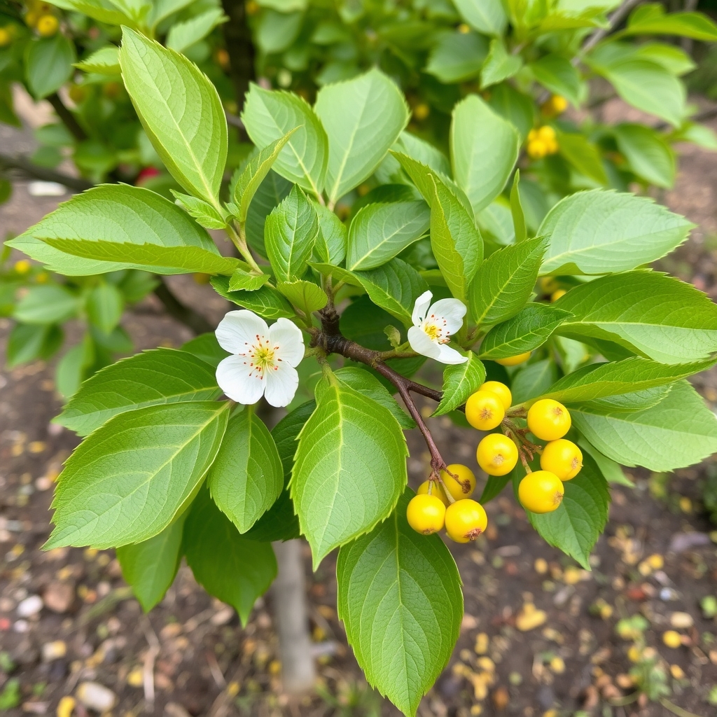 Malus transitoria Cut leaf Crabapple