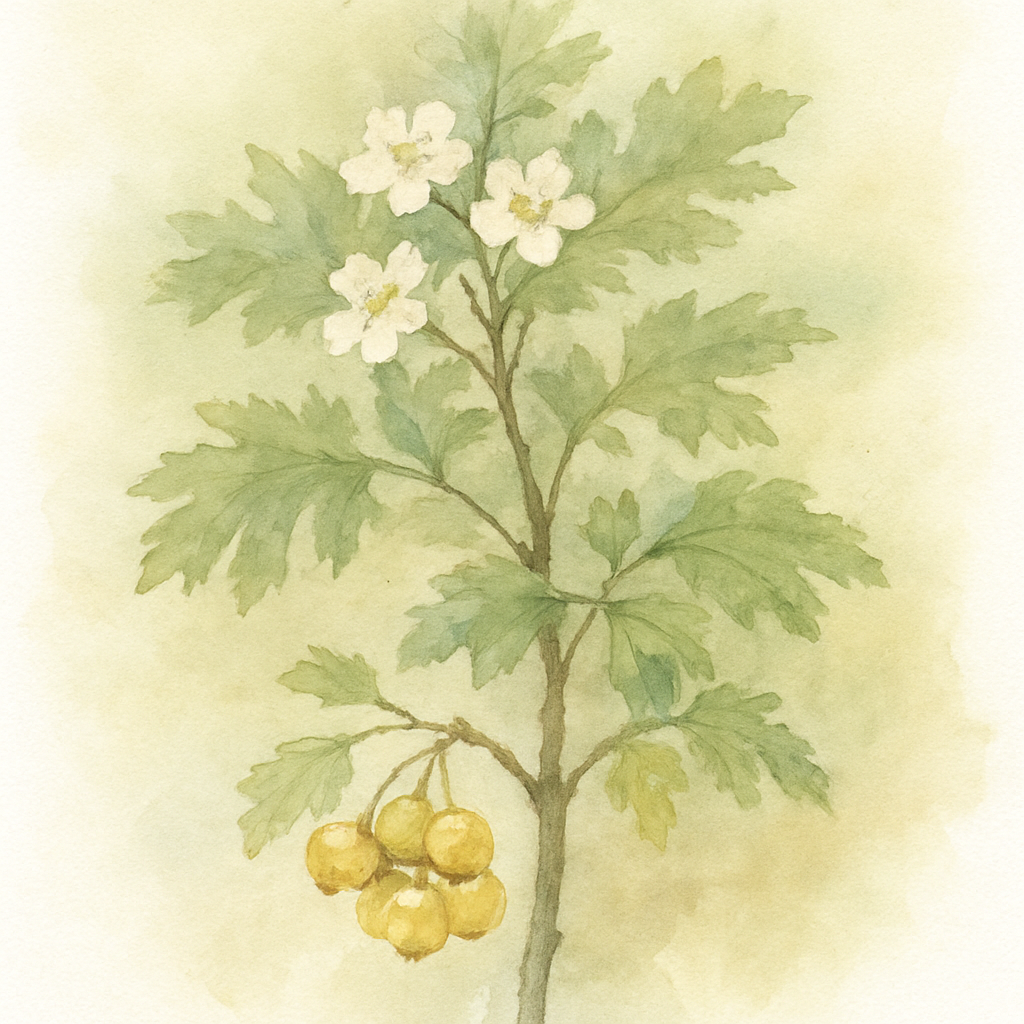 Malus transitoria Cut leaf Crabapple