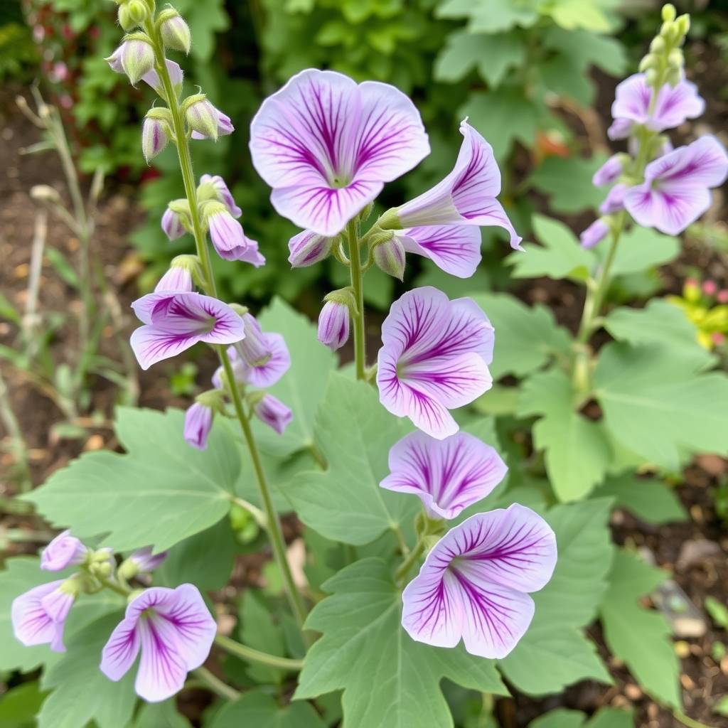 Malva sylvestris Zebrina