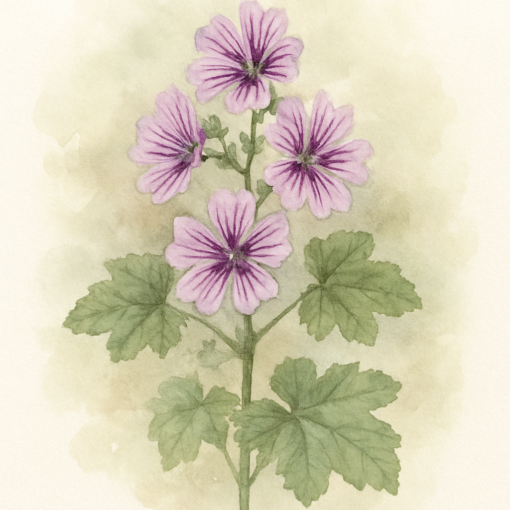 Malva sylvestris Zebrina