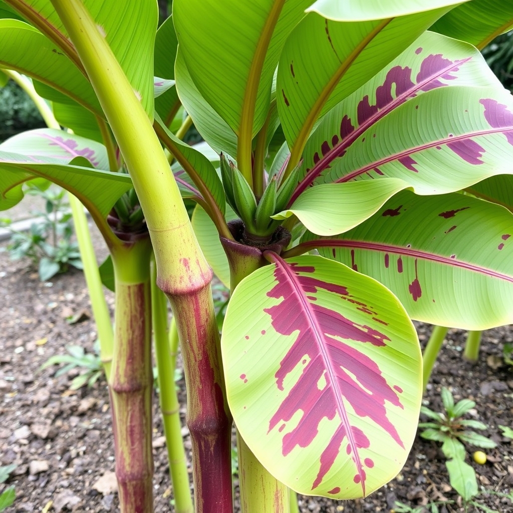 Musa sikkimensis Bengal Tiger (Darjeeling Banana)