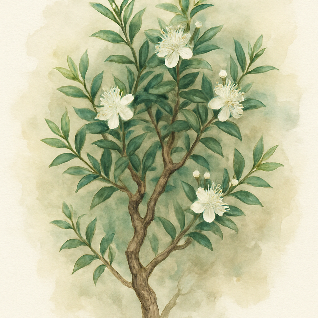 Myrtus communis 'Baetica' Twisted Myrtle, Desert Myrtle