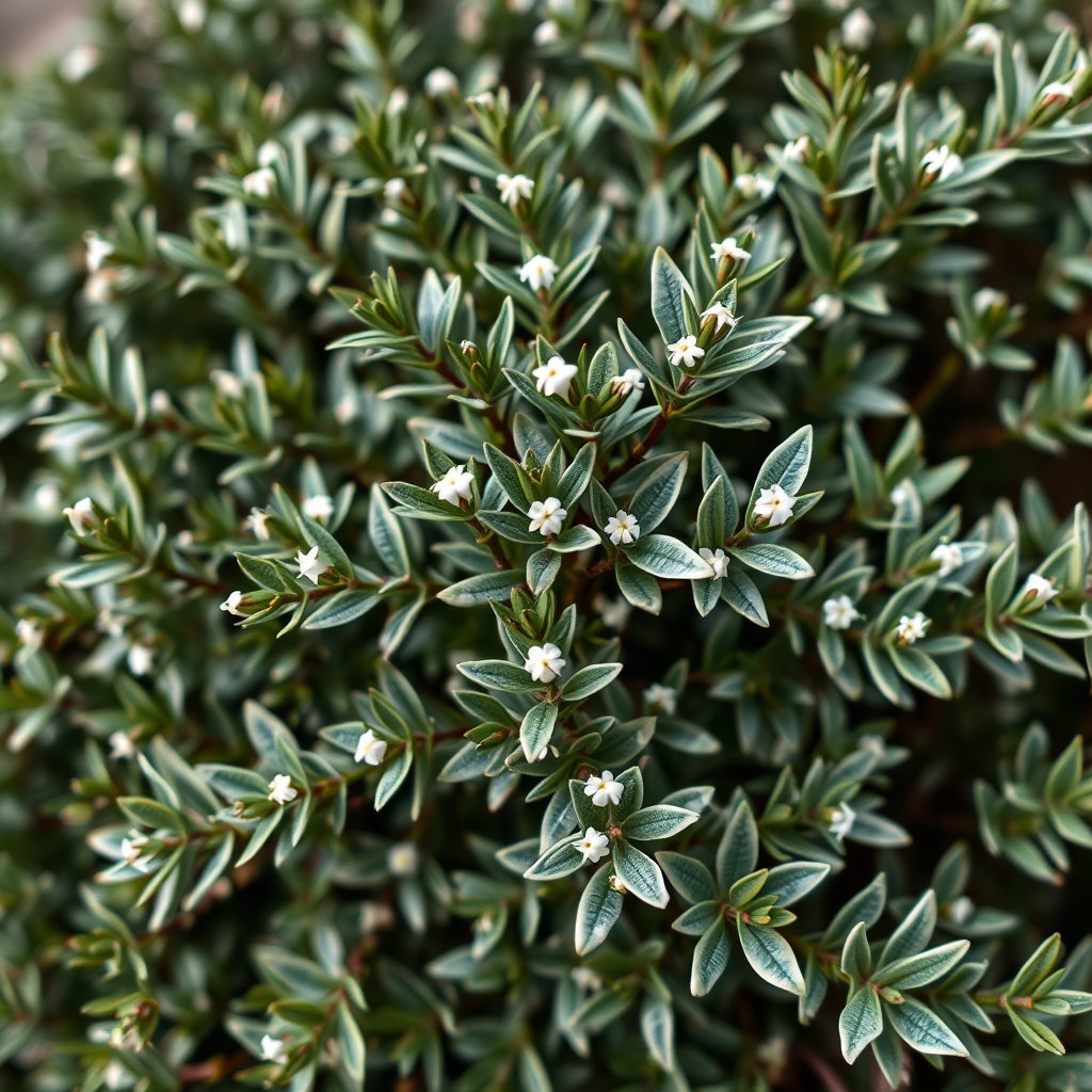 Myrtus communis subsp. tarentina 'Microphylla Variegata’ (v)