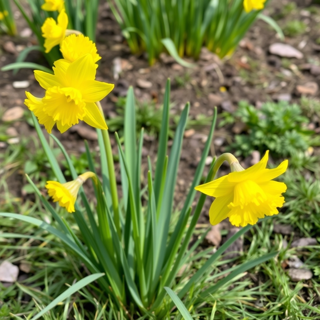 Narcissus (Daffodil) – dwarf, ‘Tete Boucle’.