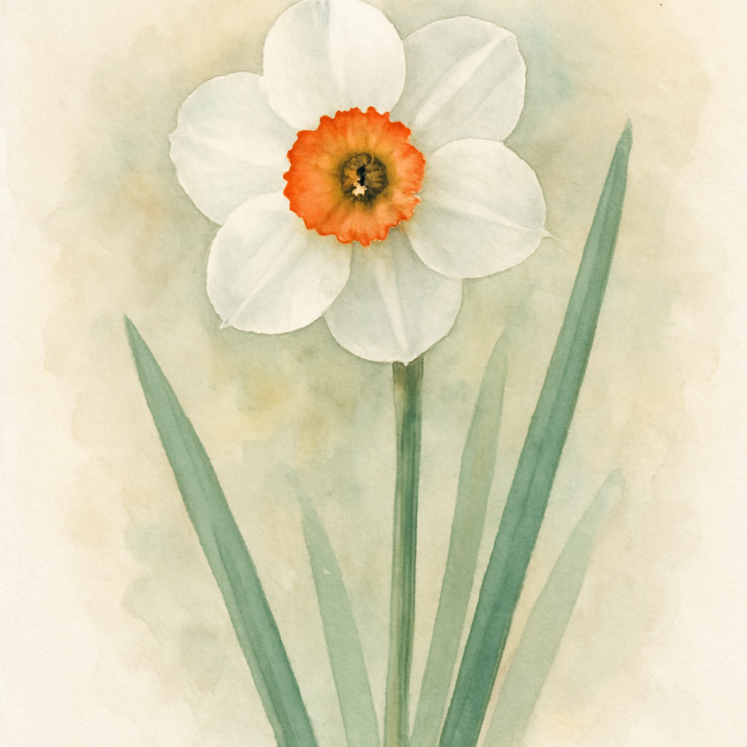 Narcissus (Daffodil) 'Barrett Browning'.