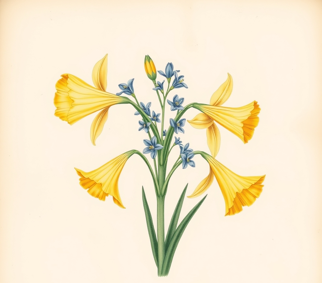 Narcissus Tête À Tête & Muscari Combination