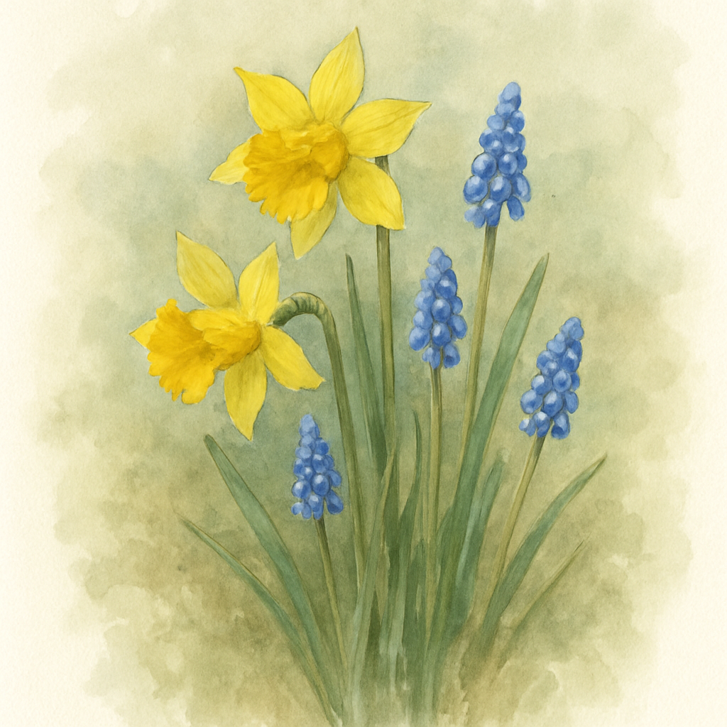 Narcissus Tête À Tête & Muscari Combination