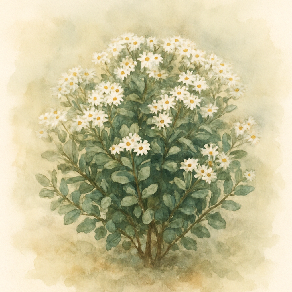 Olearia × haastii