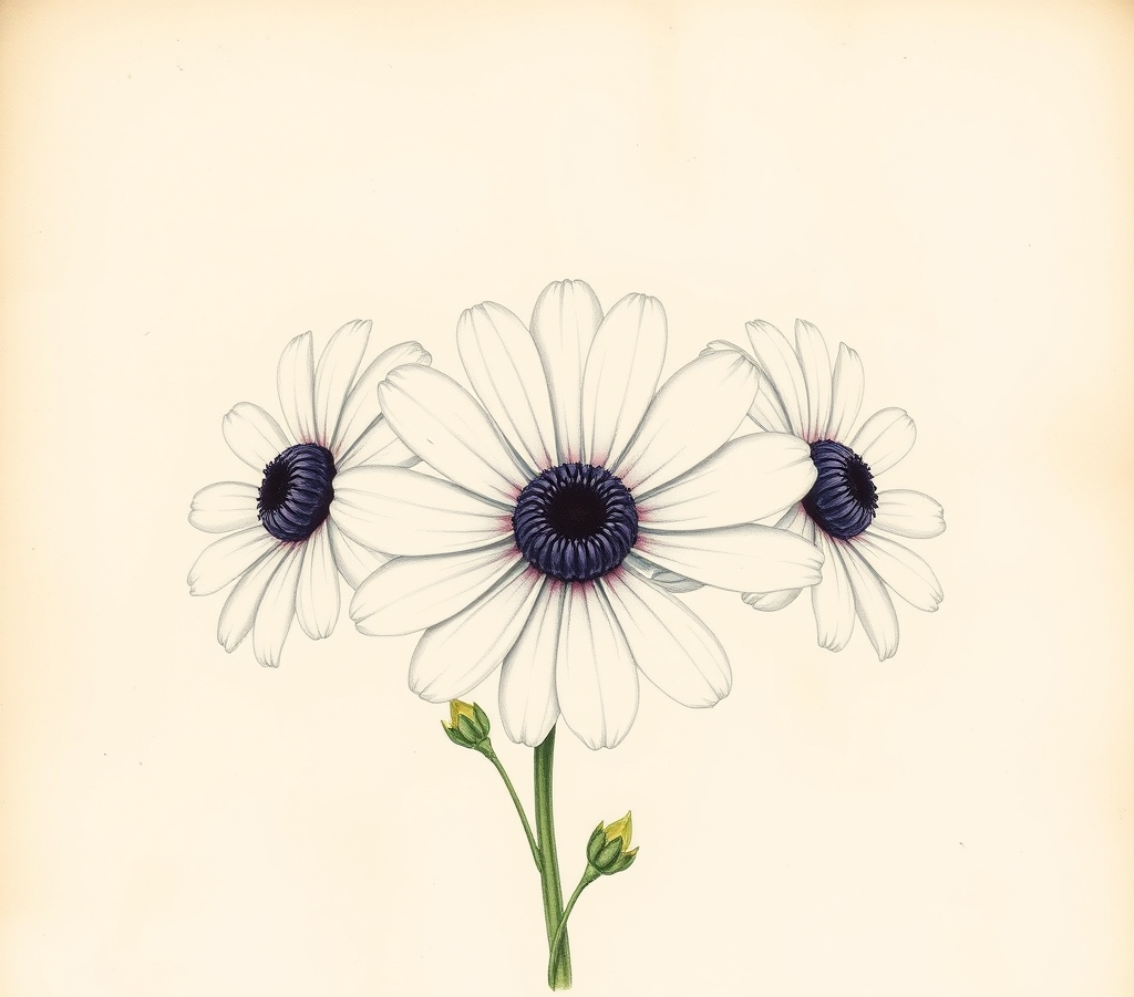 Osteospermum 'White with Purple Eye' Carry Pack
