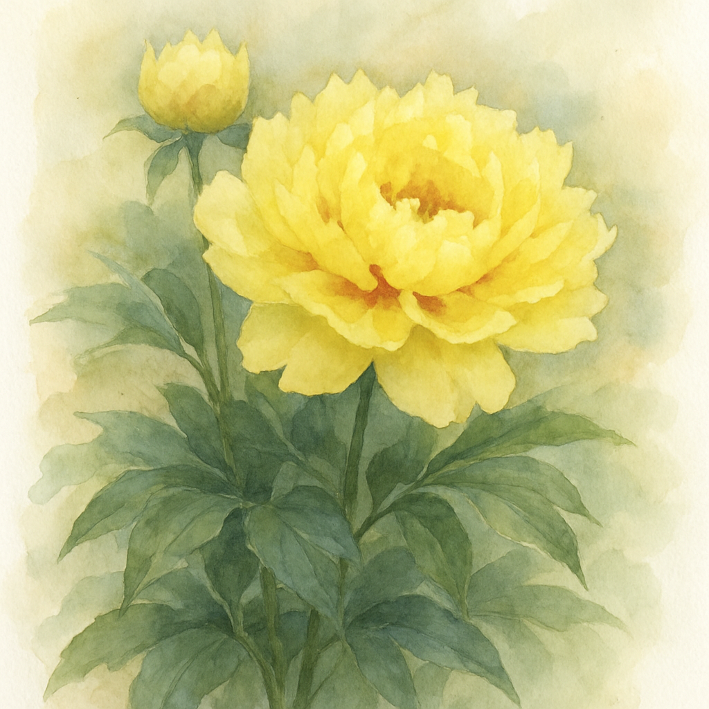 Paeonia lactiflora 'Bartzella'