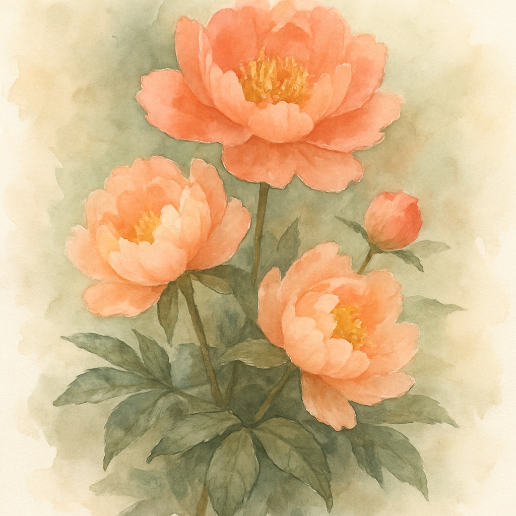 Peony Coral Charm