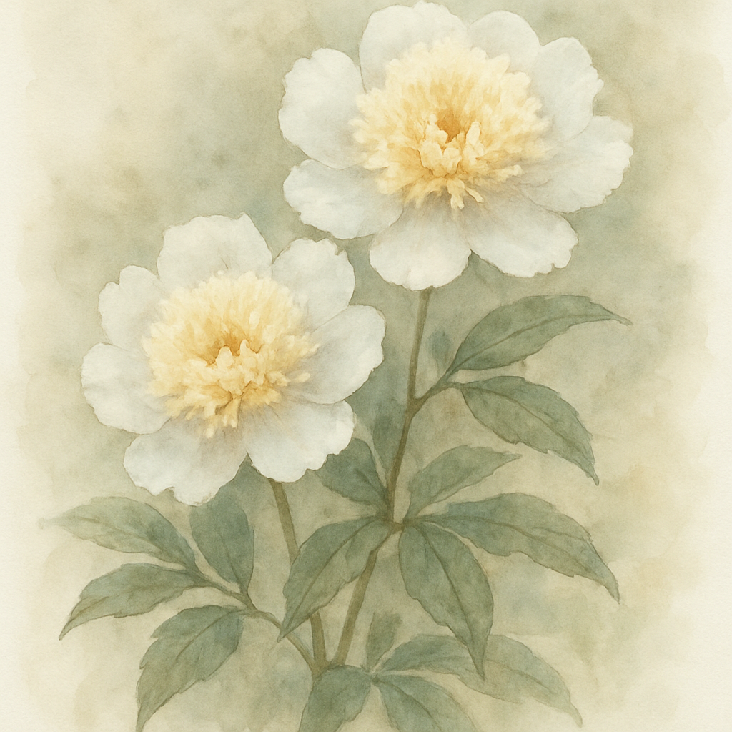 Paeonia lactiflora 'Jan van Leeuwen'