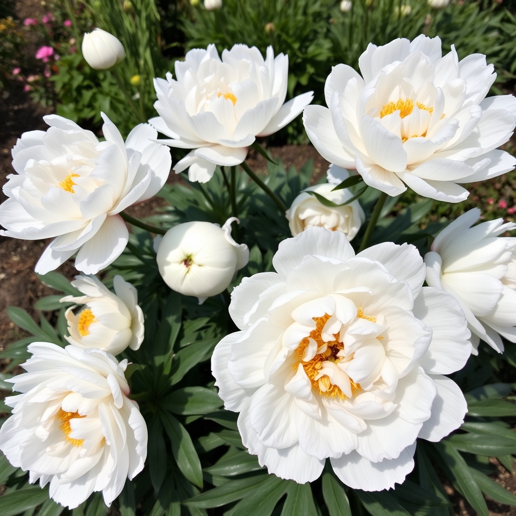 Paeonia lactiflora ‘White Sarah Bernhardt’