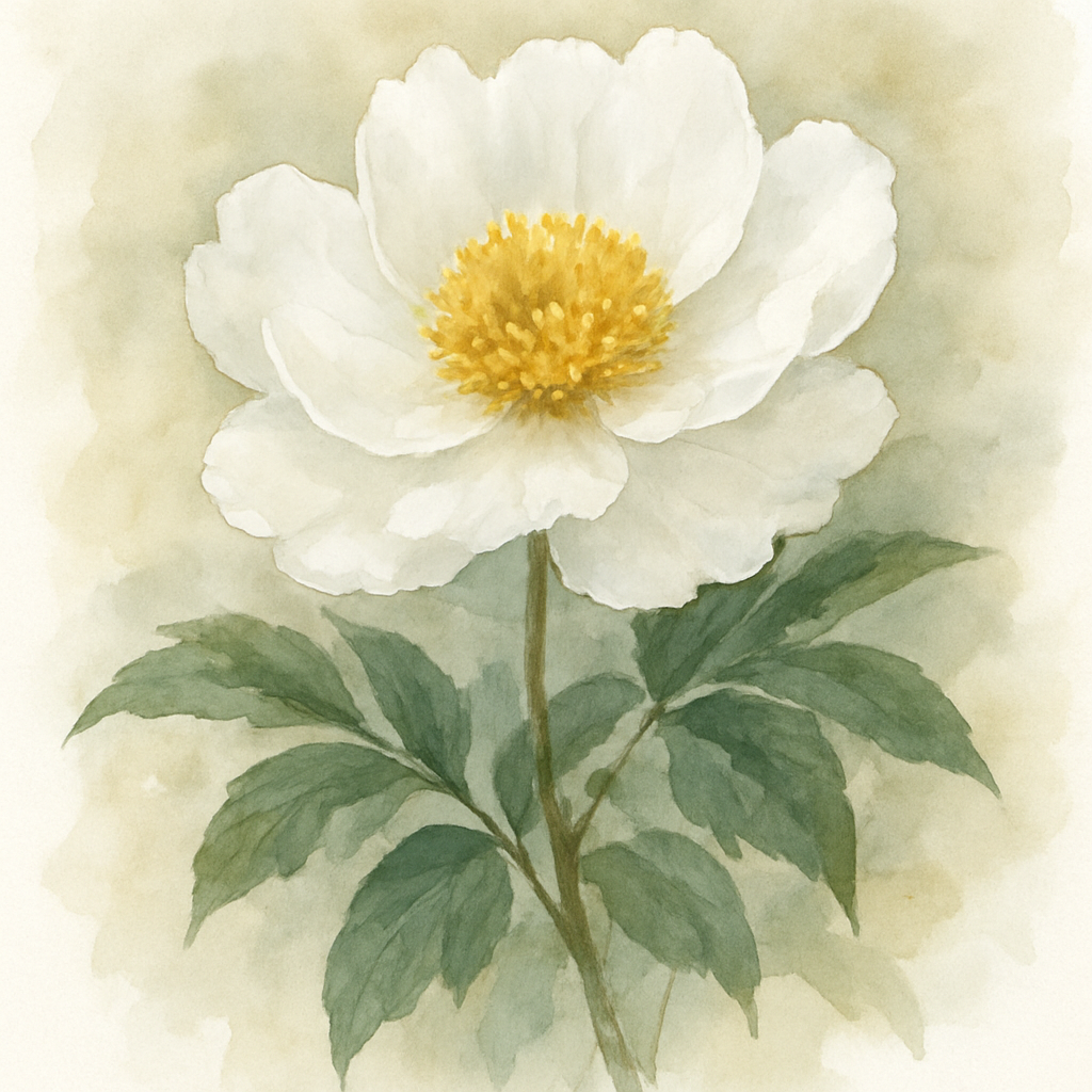 Paeonia lactiflora Moon of Nippon