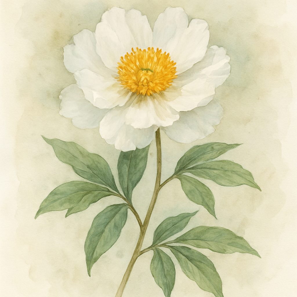 Peony White Wings