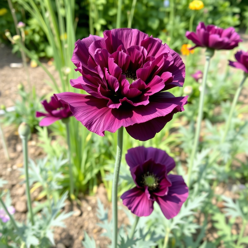 Papaver (Paeoniiflorum Group) 'Jekka's Purple'