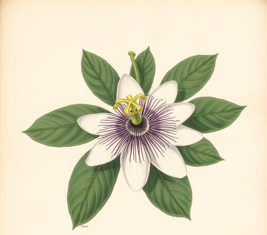 Passiflora 'Snow Queen'