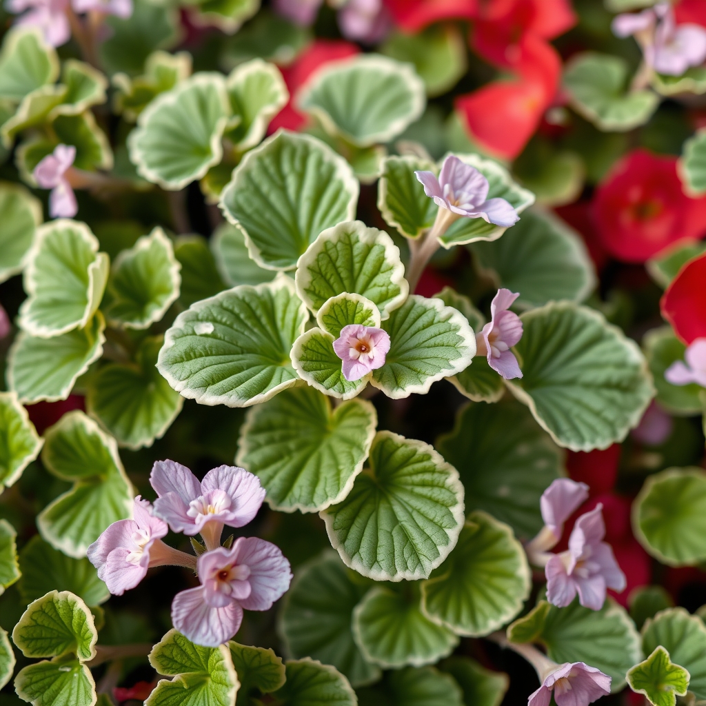 Mint Pelargonium – (Scented Geranium, Pelargonium crispum 'Variegatum')