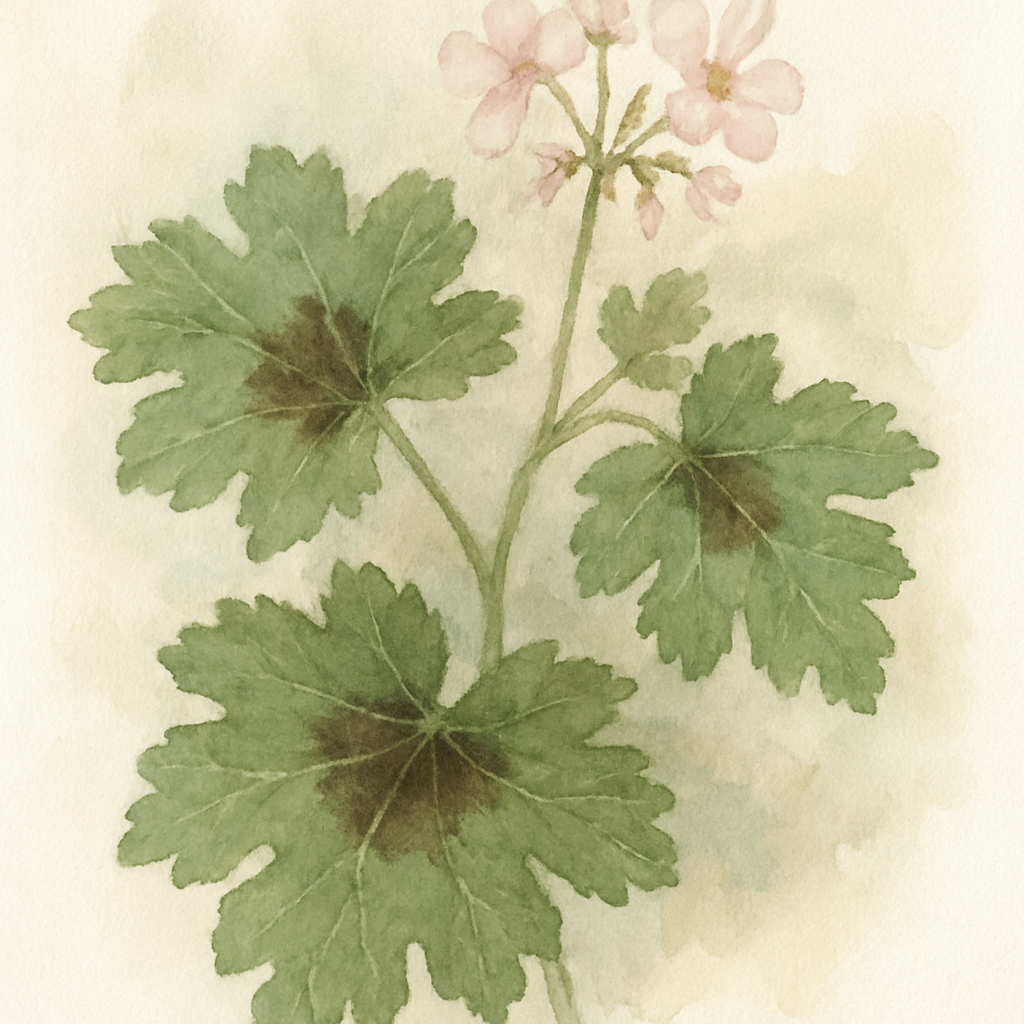 Scented Pelargonium (Geranium) ‘Chocolate Peppermint’