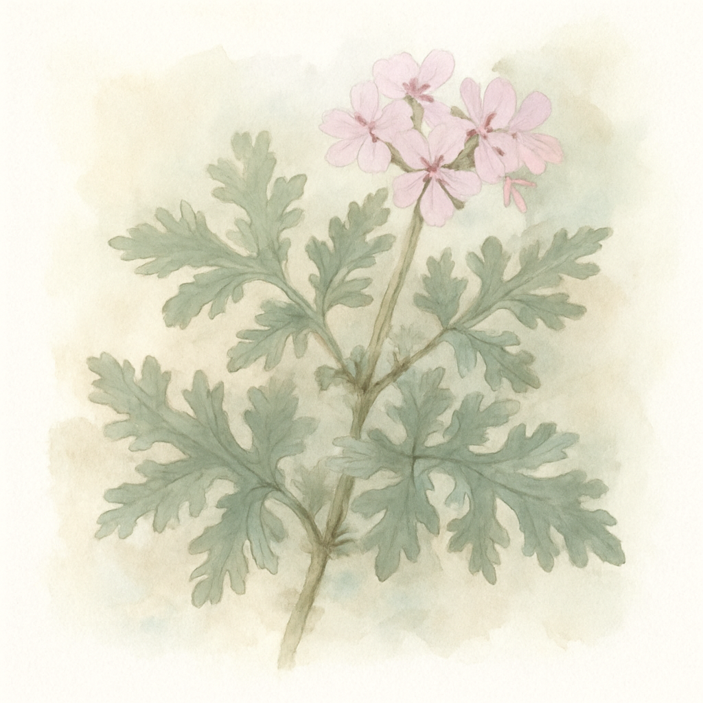 Scented Pelargonium (Geranium) ‘Rober’s Lemon Rose’