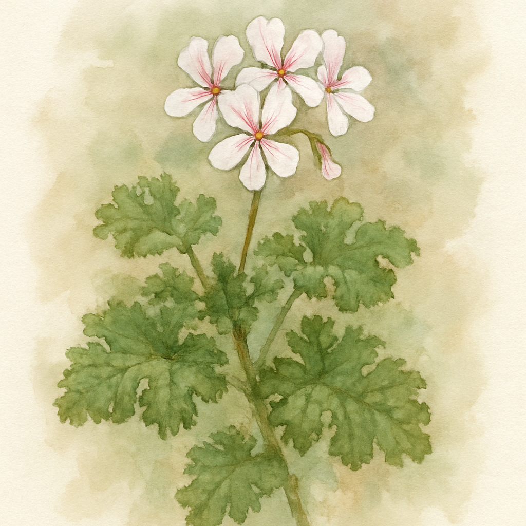 Pelargonium scented geranium 'angels perfume'