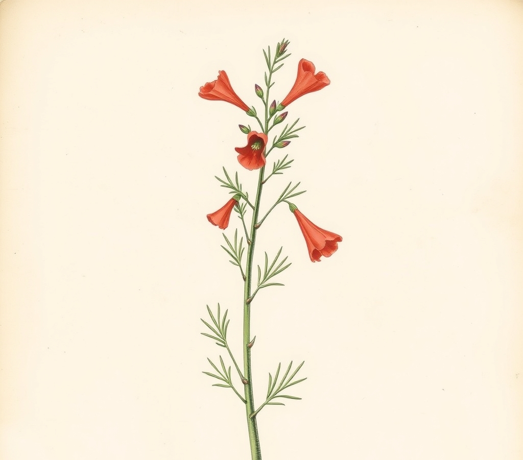 Penstemon pinifolius Wisley Flame