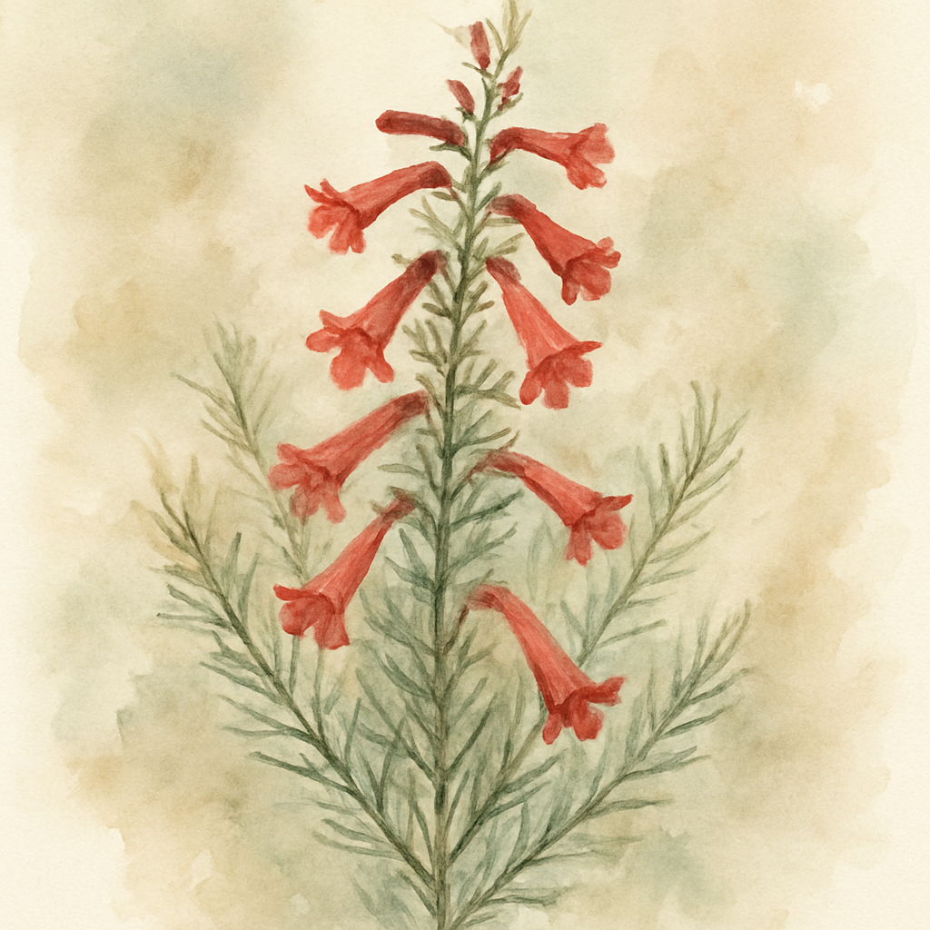 Penstemon pinifolius Wisley Flame