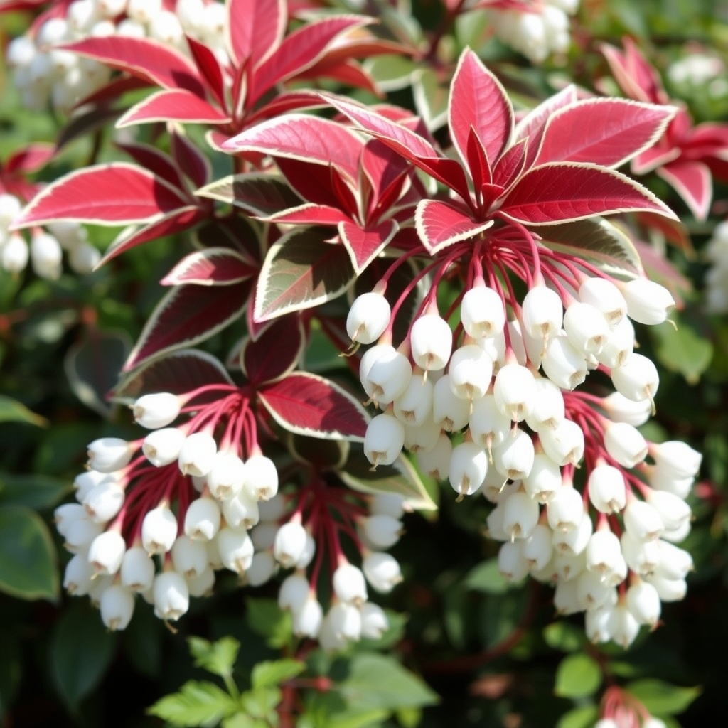 Pieris japonica Flaming Silver