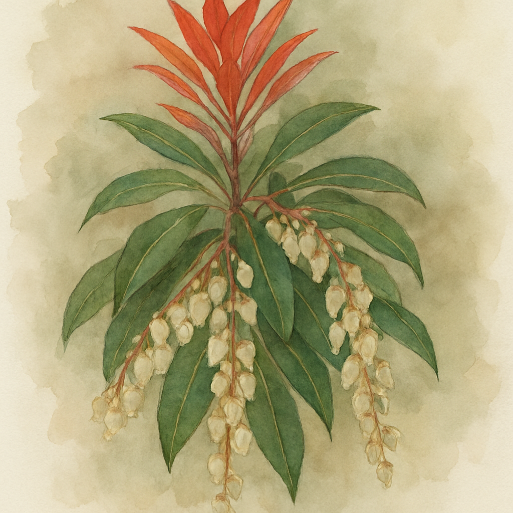 Pieris japonica 'Mountain Fire' Shrub