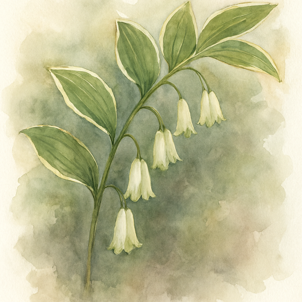 Polygonatum odoratum var. pluriflorum 'Variegatum'