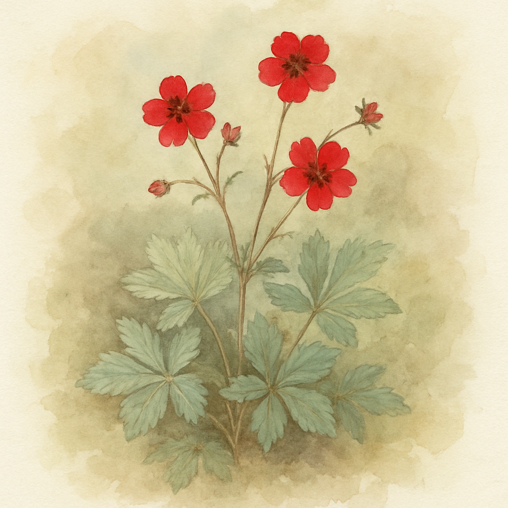 Potentilla atrosanguinea 'Red' Hardy Perennial Plant