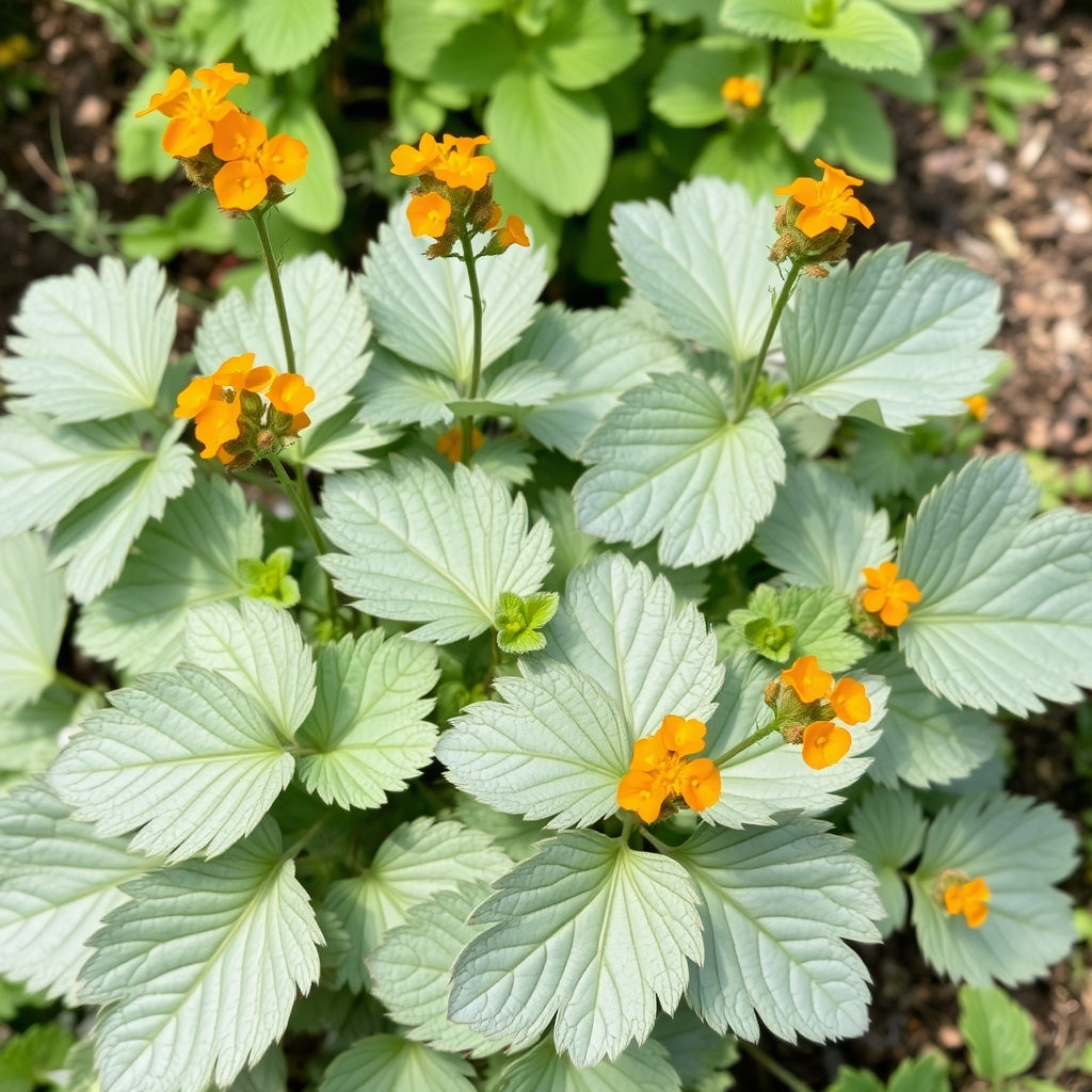 Potentilla atrosanguinea var argyrophylla Orange Starlit