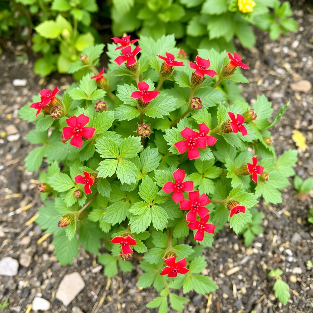 Potentilla fruticosa Marian Red Robin AGM