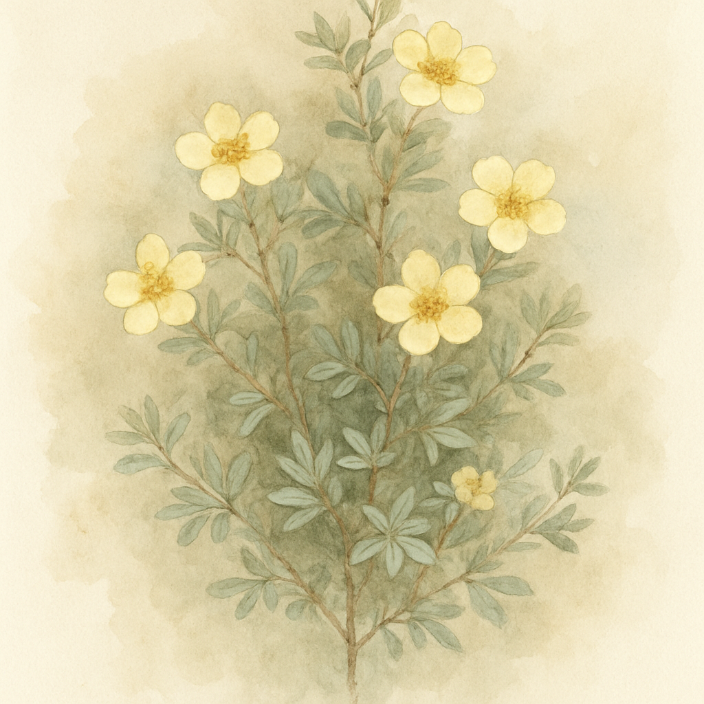 Potentilla fruticosa 'Primrose Beauty'