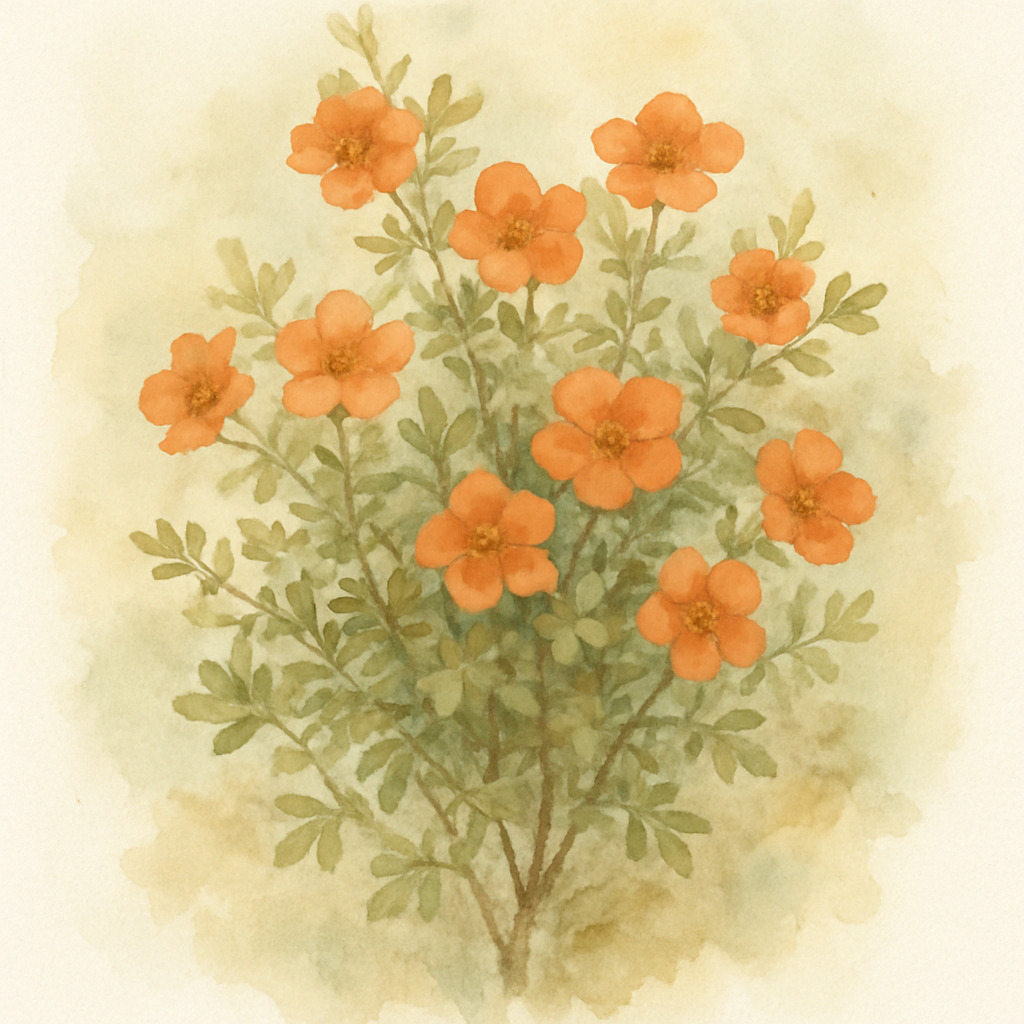 Potentilla fruticosa Tangerine