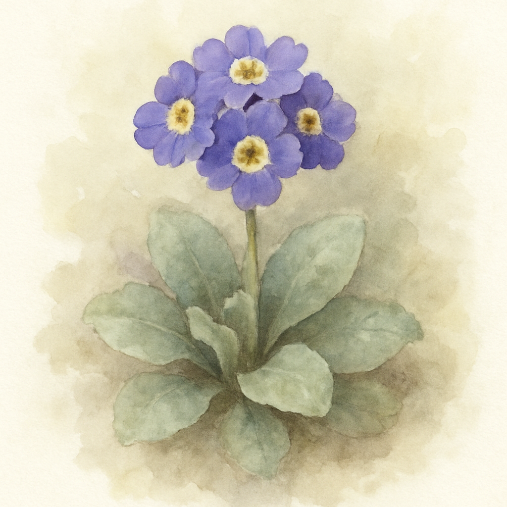 Primula auricula ‘Blue Bonnet’