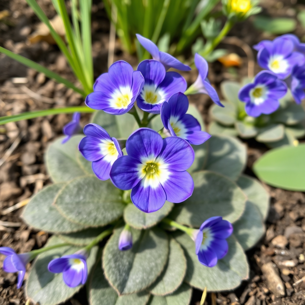 Primula auricula ‘Bowden`s Blue’