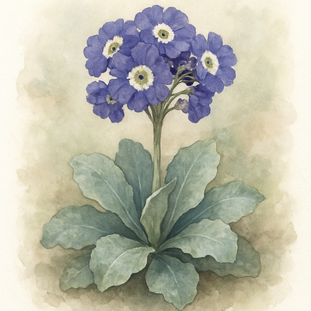 Primula auricula ‘Bowden`s Blue’