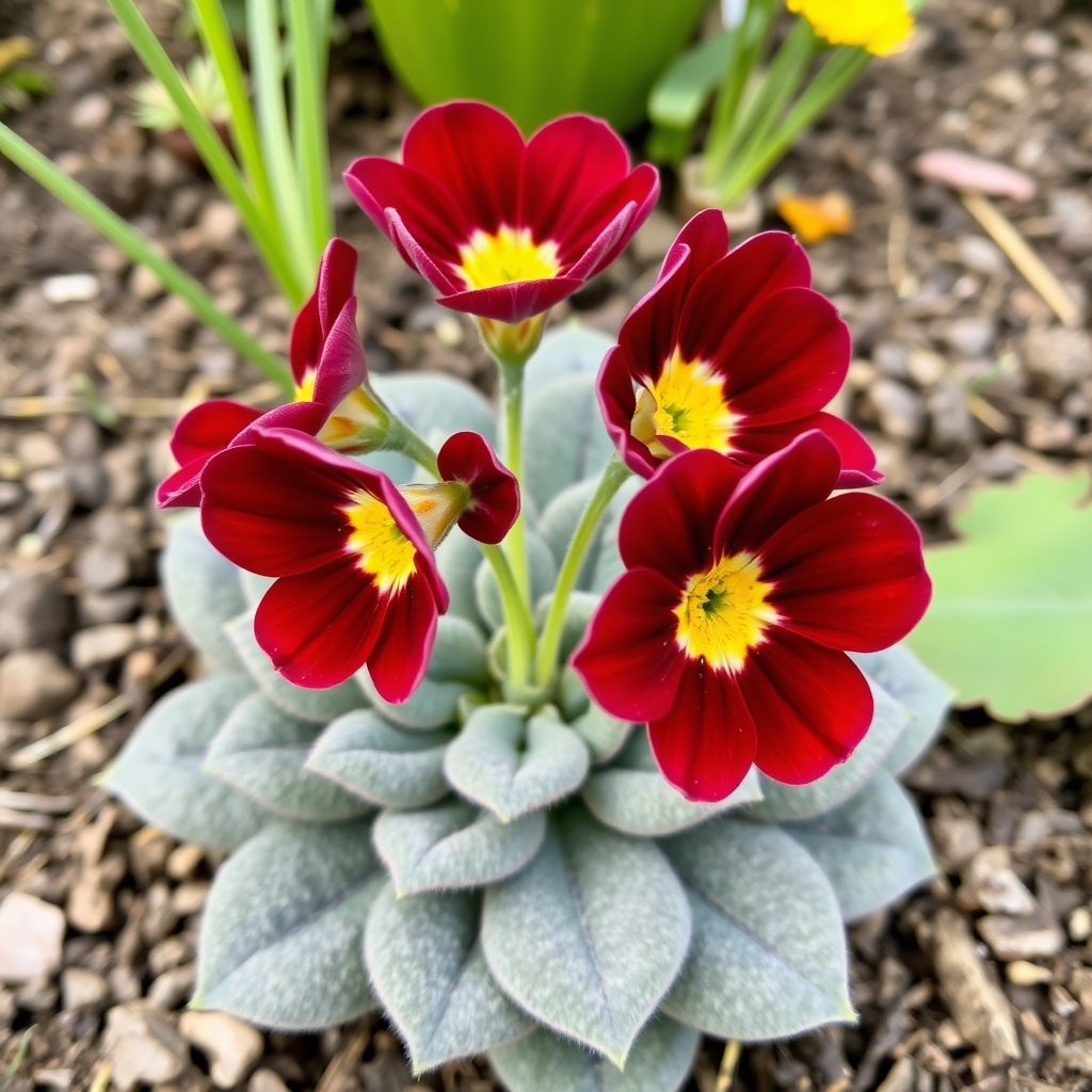 Primula auricula ‘Hallebury’