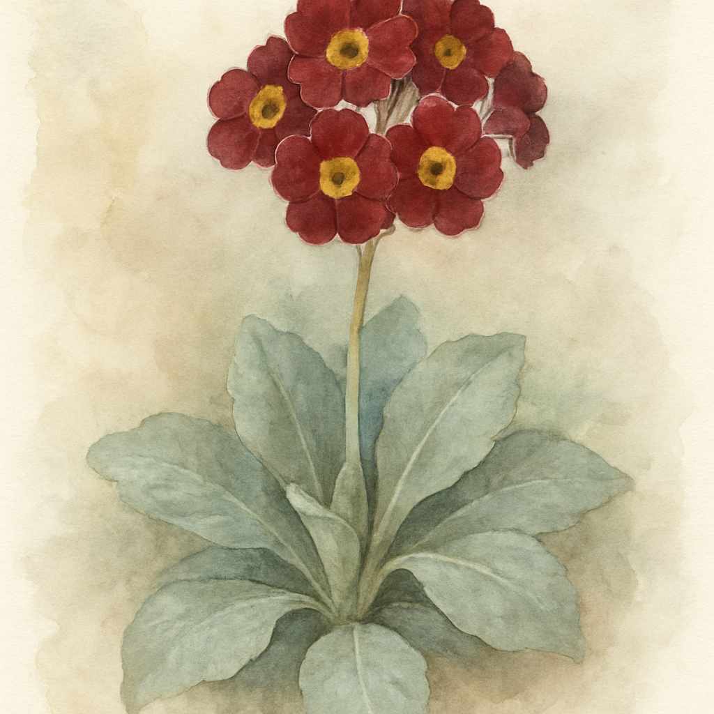 Primula auricula ‘Hallebury’