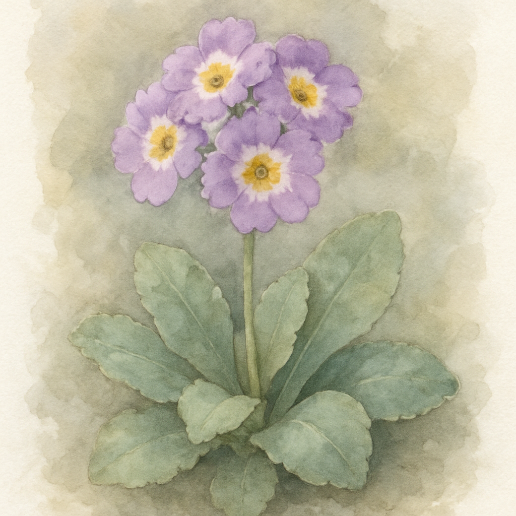 Primula auricula ‘Lilac Domino’