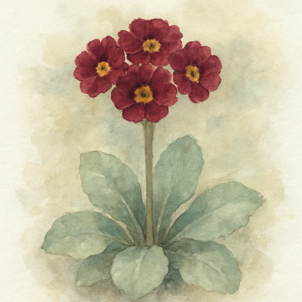 Primula auricula ‘New York Ruby’