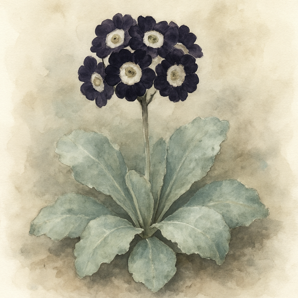 Primula auricula ‘Night Nurse’