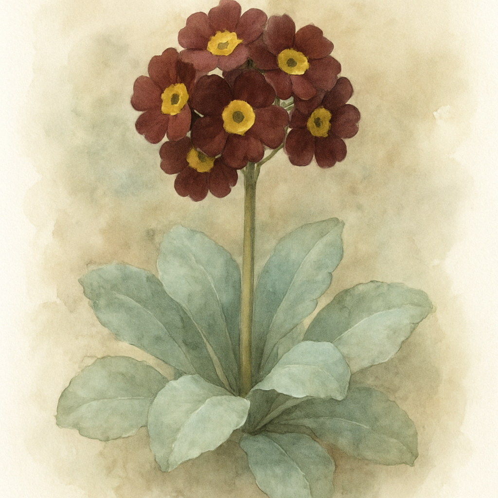 Primula auricula ‘Sanctuary Wood’