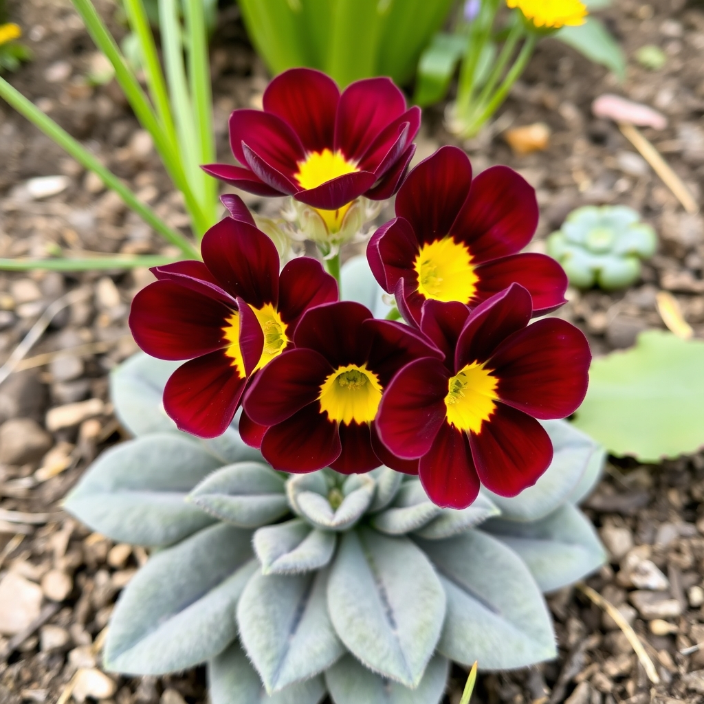 Primula auricula ‘Vulcan’