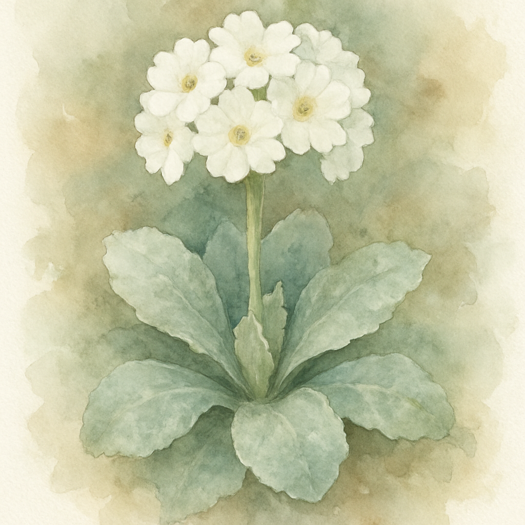 Primula auricula ‘White Payne’