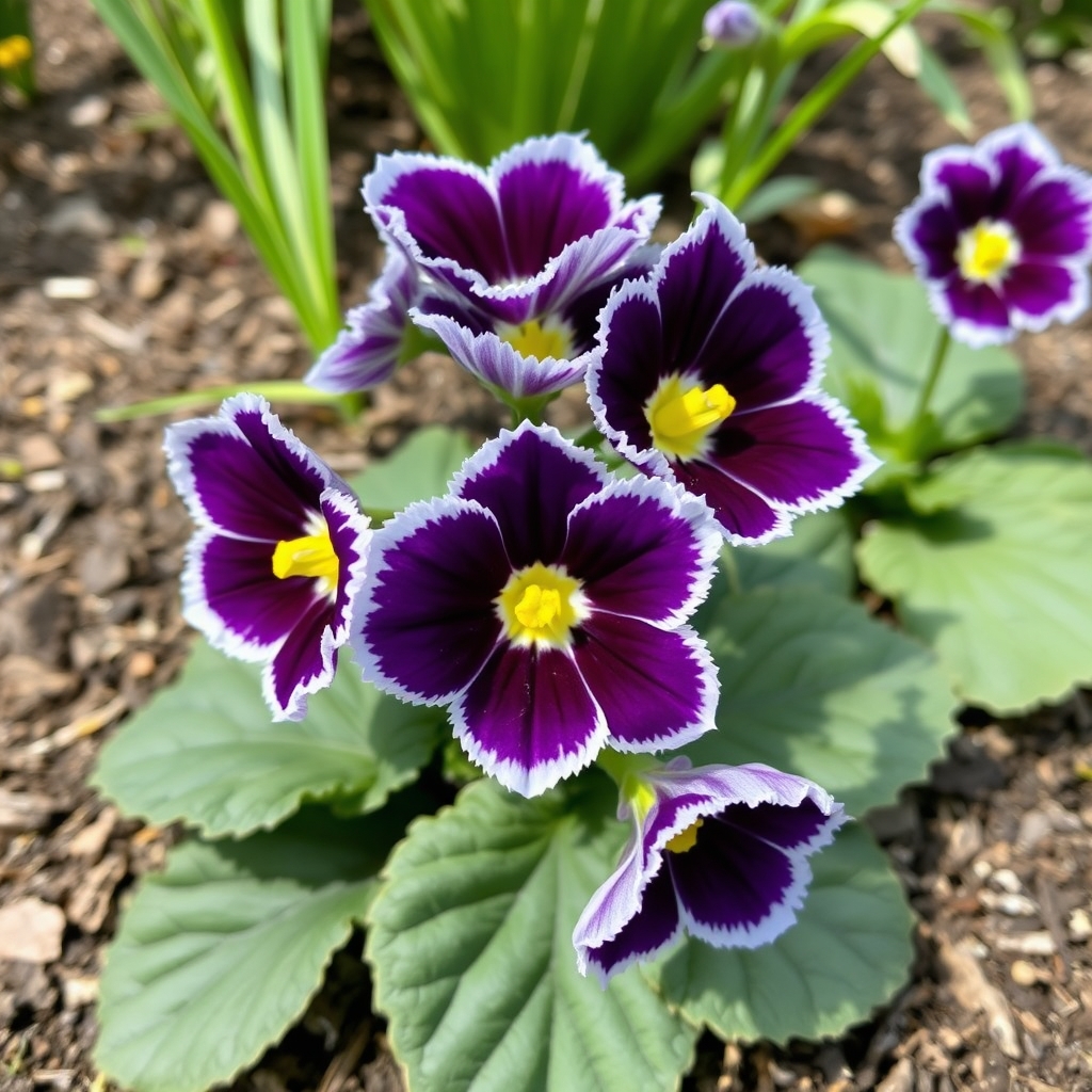 Primula elatior hybrid Silver Lace Purple