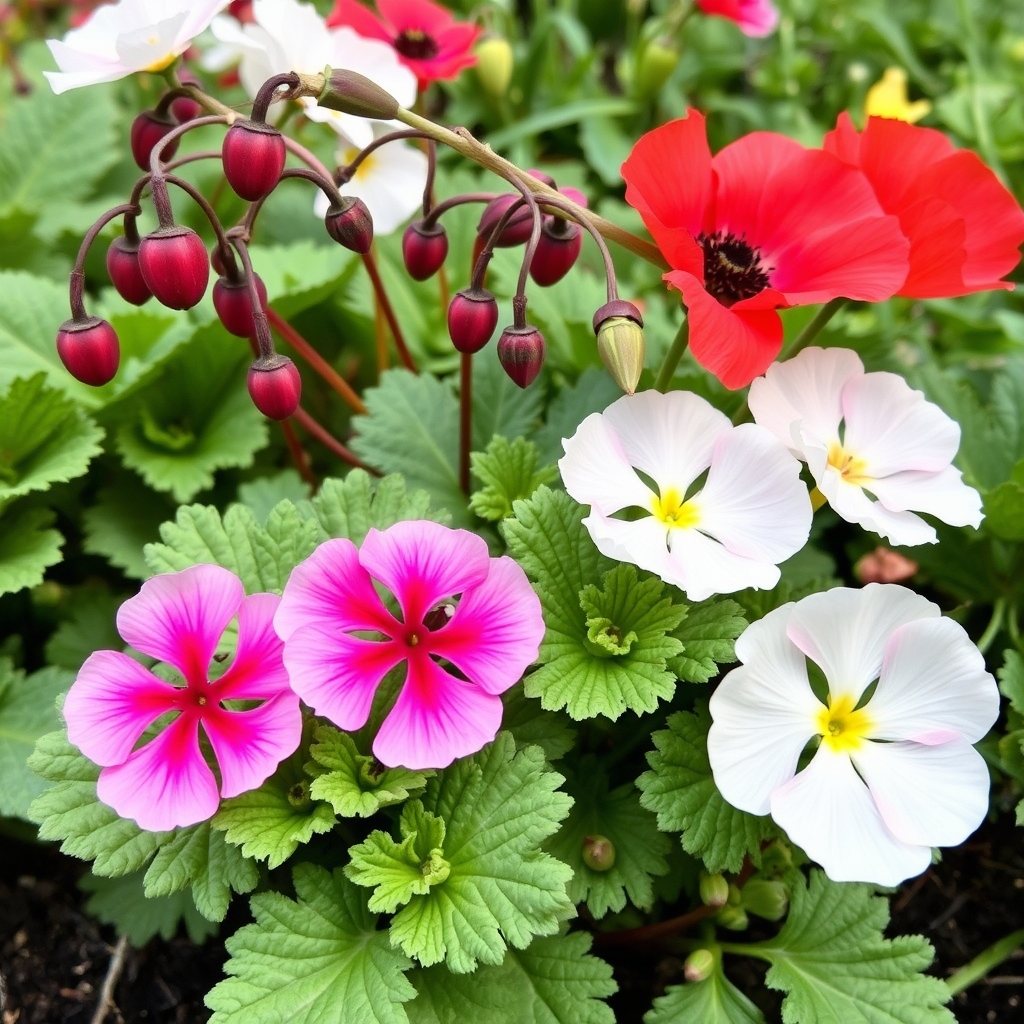 Poppy, Dicentra & Primula Mix