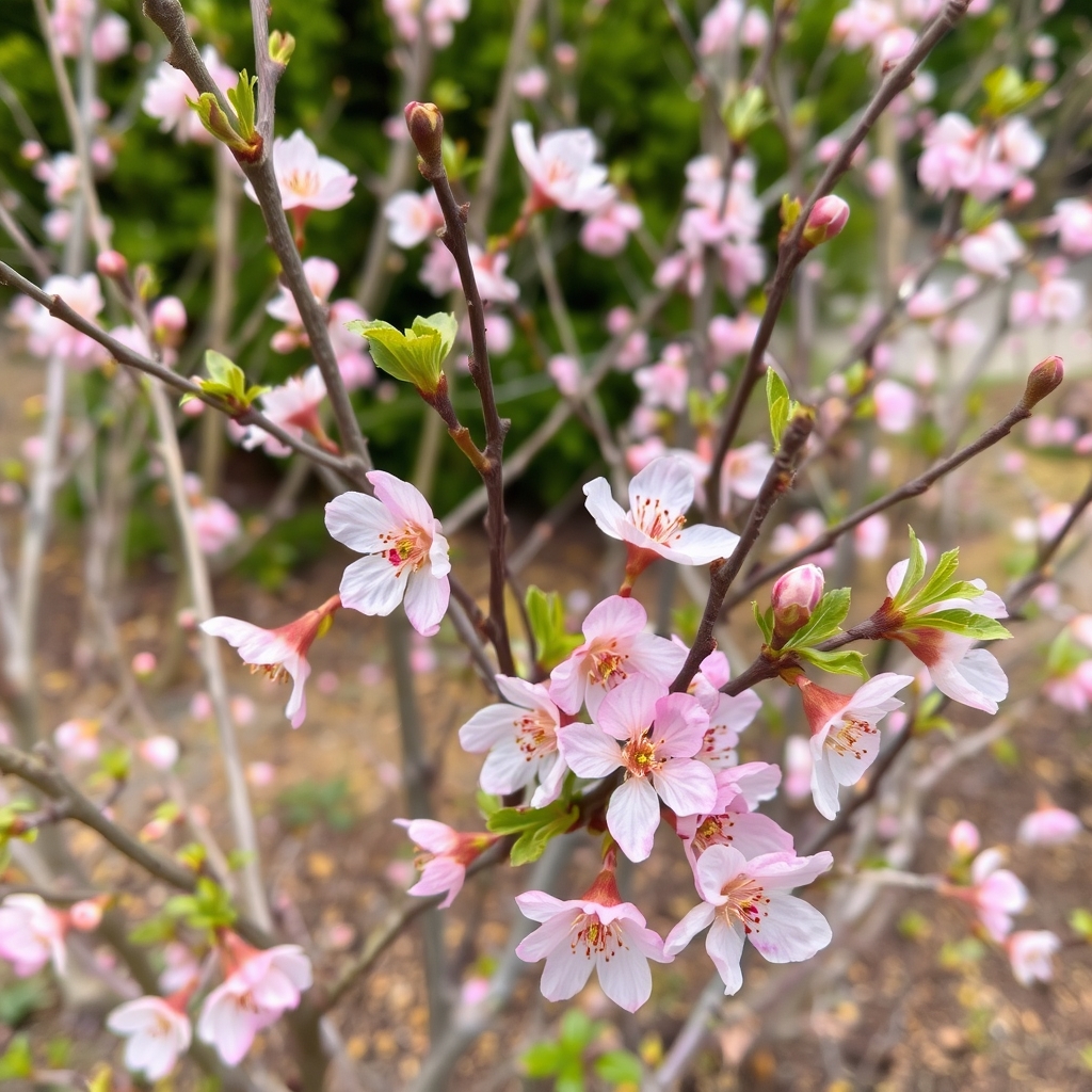 Prunus Autumnalis Rosea Japanese Flowering Cherry Plants