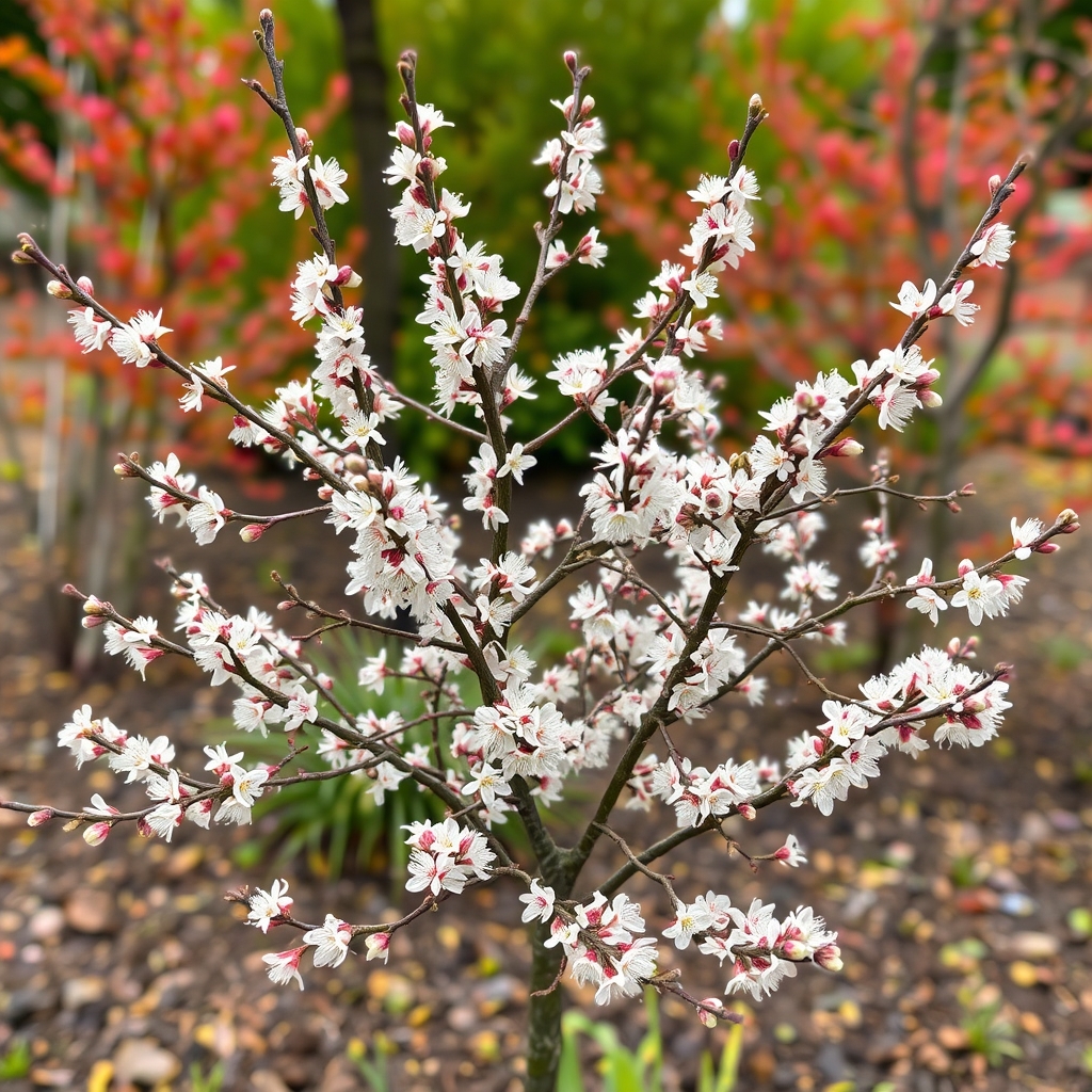 Prunus incisa 'Kojo no mai' Tree